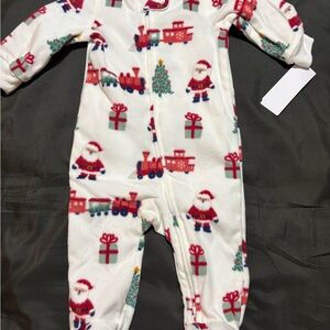 Carter's Red and Green Santa Train One Piece